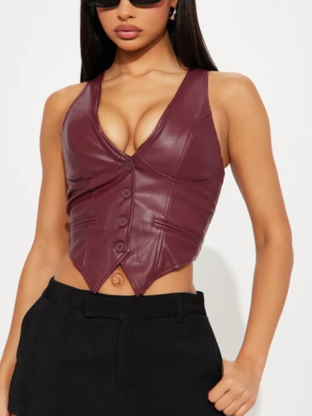 High Mileage Faux Leather Vest